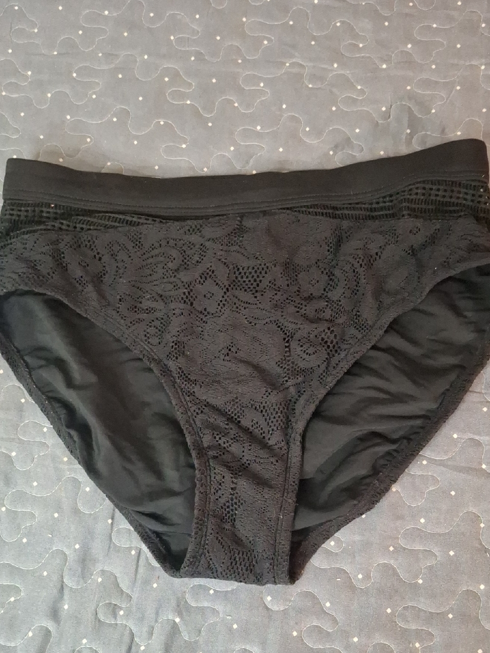 Black Lace Bikini Bottoms size 12